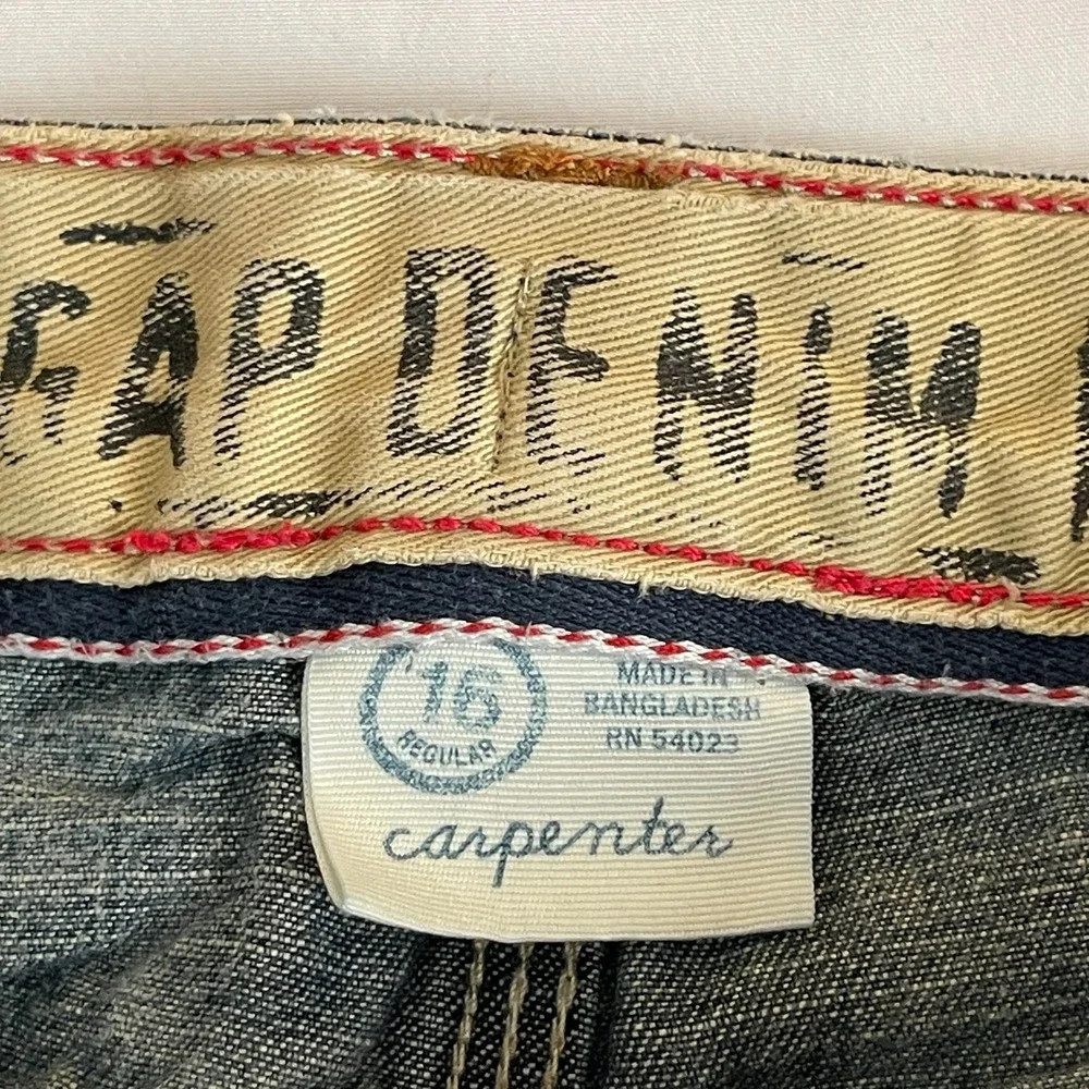 Gap Boy's Blue Straight Leg Carpenter Utility School Denim Jeans Size 16 Regular